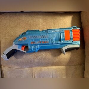 Nerf N-Strike  DB-8 Elite 2.0 Warden Blaster Blue And Orange Tested/ Works